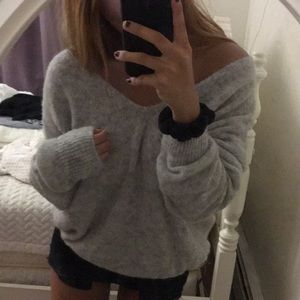 Light Gray Free People Sweater